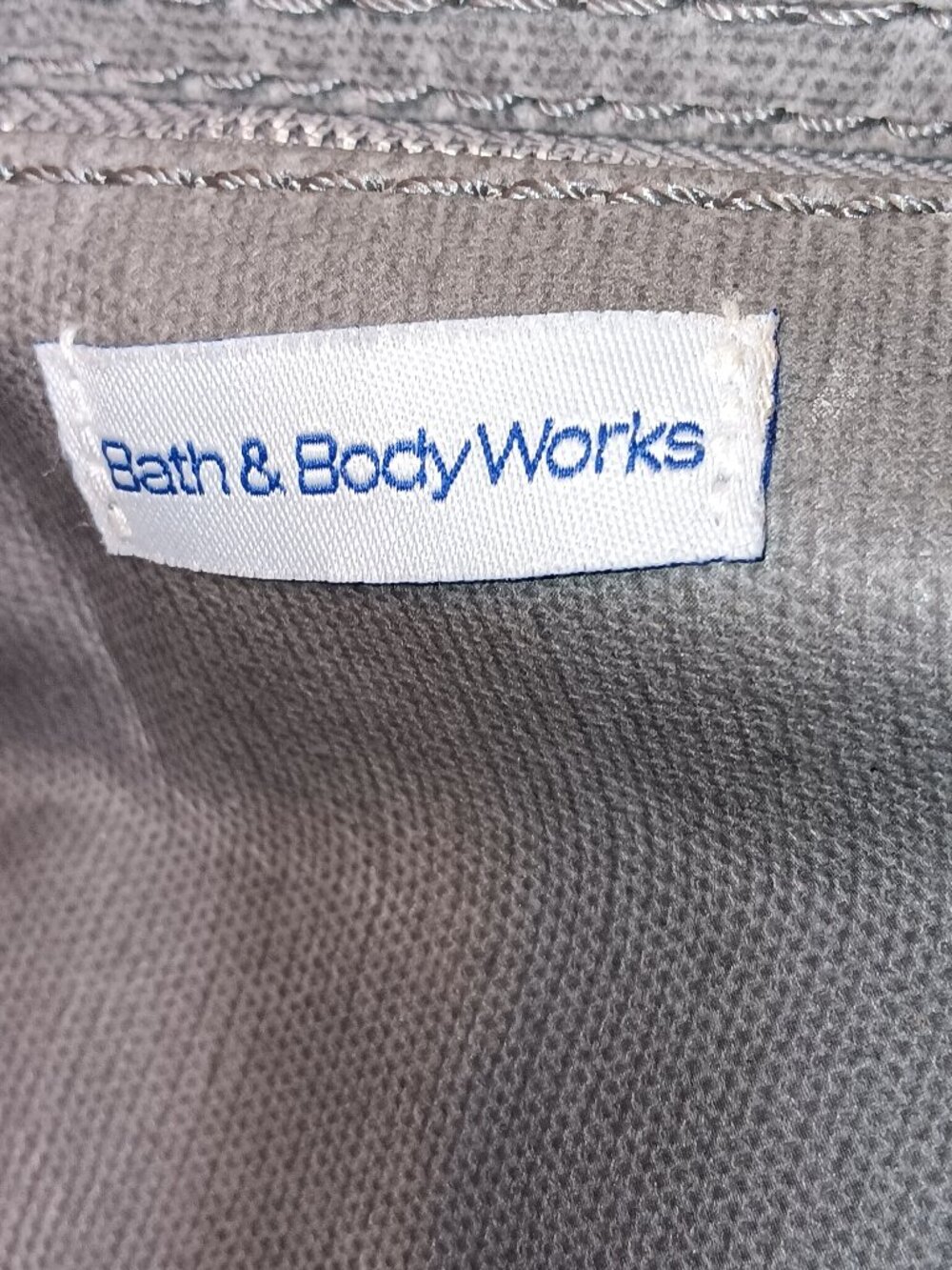 Bath & Body Works metallic gray and gold heavy duty coated canvas tote bag - Picture 12 of 13